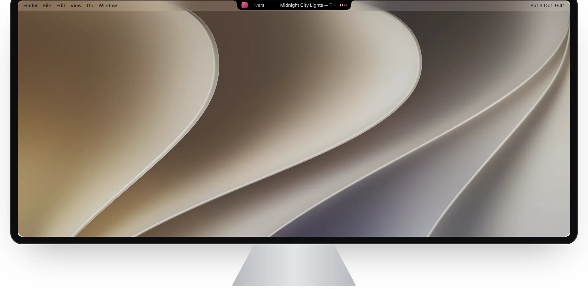 An ultrawide external monitor with Halo's island at the top
